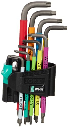 Wera 967 SPKL/9 Torx BO Multicolour Winkelschlüsselsatz, BlackLaser, 9-teilig, 05024335001