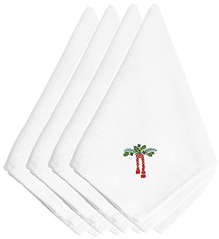 Caroline 's Treasures embt2408npke Weihnachten Holly Fall bestickt Servietten (Set von 4), 50,8 cm Multicolor