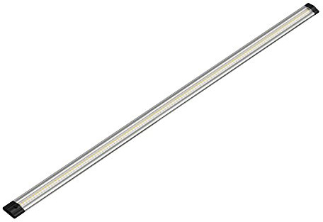 parlat LED Unterbauleuchte SIRIS silber matt, weiß, 4100 K, flach, 90 cm, 1044 lm, 10,2 W, 24V DC, Schalter, Stecksystem ATOM, IP20, Netzteil erforderlich (nicht enthalten)