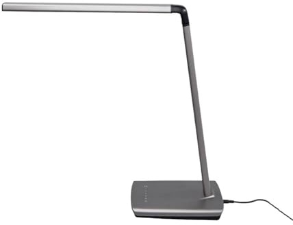 Lindby LED Tischlampe Kunomit USB Anschluss dimmbar (Modern) in Alu (1 flammig,) - Tischleuchte Schreibtischlampe Nachttischlampe Arbeitszimmerleuchte