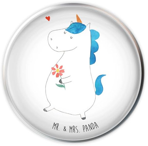 Mr. & Mrs. Panda Ablaufgarnitur Einhorn Spaziergang - Geschenk, Unicorn, Waschbecken Stöpsel, Abfluss, Stopfen, Schwester, Mutter, Einhörner, Blumen, Motivation