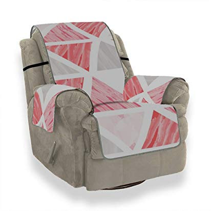 A.Monamour Sofabezug Sofaüberwurf Sesselschoner Muster des Aquarell Rosa Grauen Stein Beschaffenheit Dreiecks Samt Sesselbezug Sesselhusse Sessel Abdeckung Sesselschutz Stuhl Abdeckung Stuhlschutz