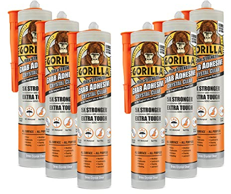 Gorilla Heavy Duty Grab Adhesive Crystal Clear 270ml (Pack of 6)