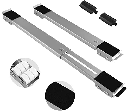 KELIXU Extendable Appliance Rollers Washing Machine Wheels, Heavy Duty Furniture Dolly Mobile Roller for Washing Machines, Refrigerators, Dryers and Dishwashers, Support 660 LB, Gray