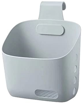 FIYSON 3 Stk Hängekorbe Organizer,Aufbewahrungskorb zum Aufhängen, Badezimmer Duschkorb zum Aufhängen mit Haken Ablaufloch, Aufbewahrungskörbe Organizer für Küche, Bad, Kleiderschrank (Grau,Groß)
