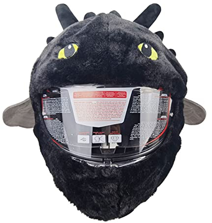 UVCMDUI Stoff-Cover für Motorradhelm, Motorradhelm Cover, Gegen Staub Lustiger Helm-überzug, Personalisierte Und Kreative Motorrad-Integralhelm-Schutzhülle,Schwarz