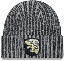 New Era New Orleans Saints NFL Salute to Service 2023 Black Cuff Knit Beanie - One-Size