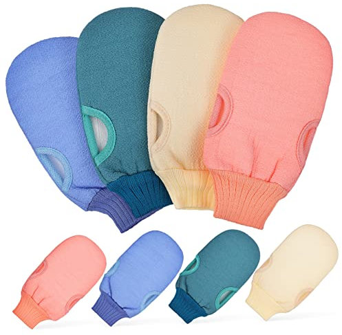 Angoily Peeling für Körperpeeling Fäustlinge Badehandschuhe Hautpeeling Frauen