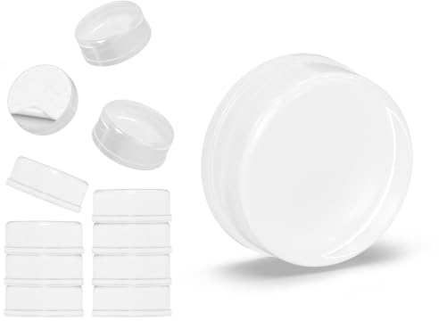 virea 12 x Türstopper Transparent 18 x 4 mm, selbstklebend | selbstklebende Wand- & Türpuffer, Elastikpuffer mit guter Klebekraft | durchsichtige Gummi-Stopper für Wände & Glas