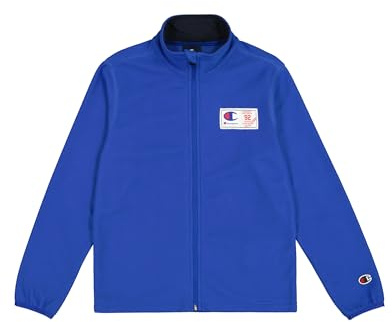 Champion Legacy Retro Sport B (306864) - Sudadera de cuello alto con cremallera completa y micropolar de secado rápido, Azul profundo/Azul marino (BAI/NNY), 9-10 años (M) Niños FW24