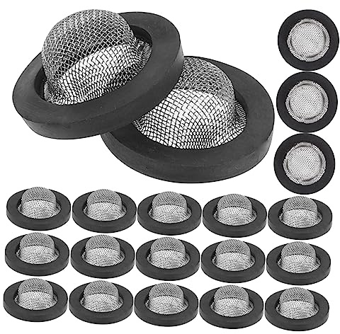 Toddmomy 30pcs Hose Washer Strainer Rubber Gasket Water Filter Screen for Washing Machine Easy Install for 1/2 Inch Faucet Connector