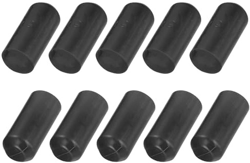 QUARKZMAN 15 Stück Schrumpfkappen 20mm ID x 45mm L 3:1 Schrumpfschlauchkappen mit Dichtung, wasserdichtes Klebeband für elektrische Kabel, schwarz