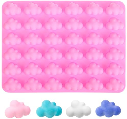Cabilock Wolken Silikonform Schokoladenform Für Pralinen Fondant Und Gelee Hitzebeständig Leicht Zu Lösen Für Zuhause Bäckerei Café Und Hotel 8.58 X 6.38 X 0.08 in