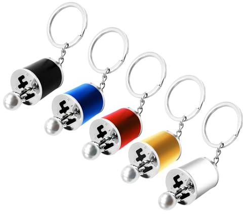 5 Stück Autoteile Schlüsselanhänger, Metall Auto Schlüssel Turbolader Keychain mit Gangschaltfunktion, Turbo Anhänger Schraubenschlüssel Keychain für Autodeko Männer Frauen Geburtstags Geschenk