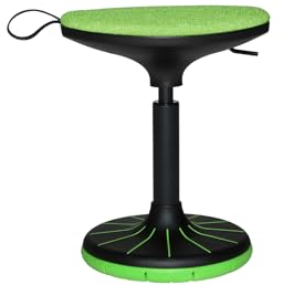Wagner W3 - Sgabello da ufficio ergonomico, con effetto oscillante e seduta girevole, altezza seduta 46-62 cm, colore verde