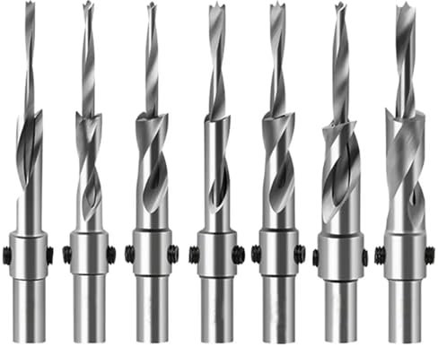 Broca de cabeza avellanada for ensalada, broca de fondo plano, broca de acero de alta velocidad for carpintería, cortador de agujeros, herramientas de perforación, 1 unidad, 3 mm a 8 mm(3x8x100mm)
