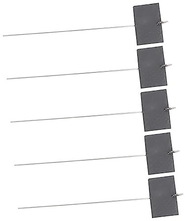 STOBOK Pflanzenetiketten Satz Aus Eisen Mit Kunststäben Für Garten Deko 5 Schwarze Etiketten 5 Eisenstecker Langlebig Und Wetterfest Für Pflanzenklassifizierung Und Dekoration