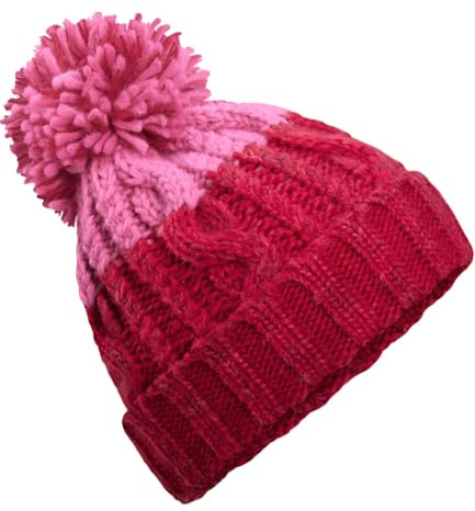 ASVP Shop Corkscrew Cable Knitted Bobble Hat Plain Mens Womens Beanie Warm Winter Pom Wooly Cap