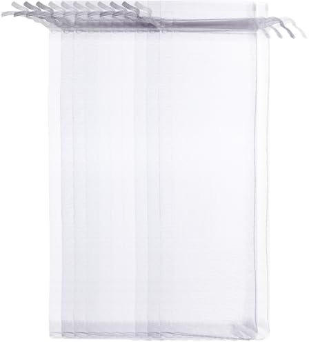 Garneck 50stücke Organza Geschenksäckchen Mit Kordelzug Weiße Faltbeutel Für Hochzeiten Partys Und Für Bonbons Schmuck Party Favor Pouch