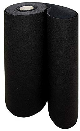 OLIVO.shop Passatoia per Eventi, Rotolo Tappeto, Matrimonio, Cerimonia, Feste, Moquette da Esterno, al Metro, Antiscivolo, Passerella ROMOQU (NERO, 1x5 MT)