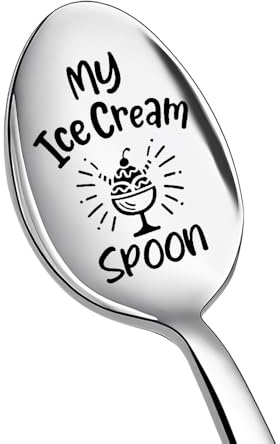 Grandad Dad Fathers Day Gift for Men Dad Ice Cream Spoon Gift for Daughter Son Birthday Gifts for Best Friend Friendship Leaving Gifts for Women Men My Ice Cream Spoon Gifts for Sister Brother
