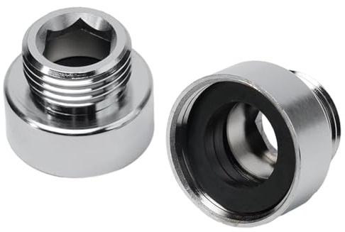 MEXEWORD Adaptador de Manguera de Ducha (2 Unidades, Hembra de 3/4 (25 mm) a Macho de 1/2 (20 mm), Cromado, for Grifo de baño.