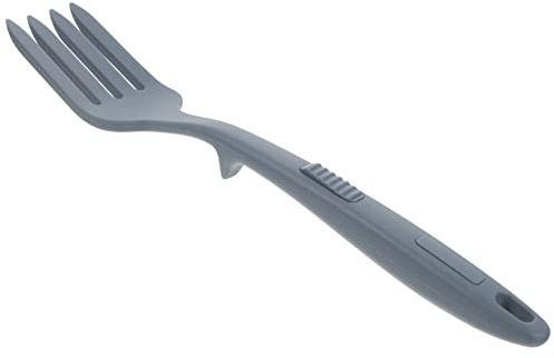 UKCOCO Tenedor Grande De Silicona Para Cocinar, Tenedor Para Fideos Fritos, Material De Silicona Seguro, Color Azul Oscuro, Utensilio De Cocina Práctico Para Uso Doméstico