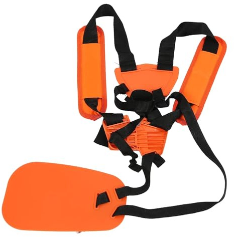 LALAL Harnais à Double bandoulière for débroussailleuse, Coupe-Herbe, Ceinture, sécateur électrique de Jardin, Harnais Haute résistance et résistant à l'usure, Orange