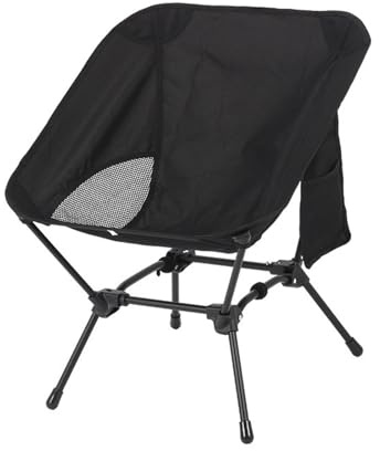 HUAYUSEDF Svarta fritidscamping utomhus fällstolar bärbara och hopfällbara strandcampingstolar lätta gräsmatta utomhusloungestolar
