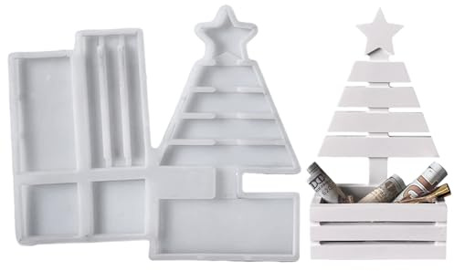 Silikonformen Gießformen Weihnachten, Silikonform Weihnachtsbaum Stern Gießform Tannenbaum Gips zum Gießen Gießformen Silikon Weihnachten Giessformen Silikon Weihnachtsbaum (A)