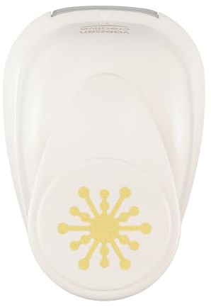 Vaessen Creative Craft Punch Christmas - Fireworks - Ø 0.87 x 1 - Paper Punch for Crafting, Card Making and Scrapbooking, White-Gold