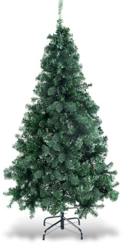 Árbol de Navidad Artificial, Altura de 150 cm, Material PVC, Hogar Decoración para Navidad, con Soporte de Metálico, Adorno de Navidad Fácil Montaje