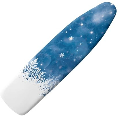 Copriasse Da Stiro Universale 120X40 Fiocco Neve Morbida Custodia Con Elastico, Resistente Al Calore, Rivestimento Impermeabile Anti-Bruciatura Con Bordo Elastico