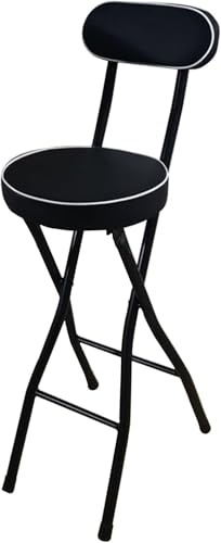 OGYJMSFN Sgabelli da Bar Sgabello pieghevole portatile da bar con schienale imbottito in PU, altezza bancone, sedie alte pieghevoli for cucina, negozio, bar all'aperto(60cm/23.6)