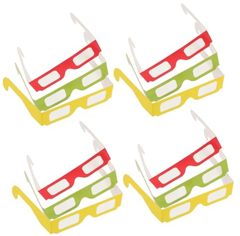 3d Glasses 36pcs Paper Party Eyeglasses for Light Effects | Family Gatherings, Large-scale Displays, Neon Diffraction Look, Special Effect Light