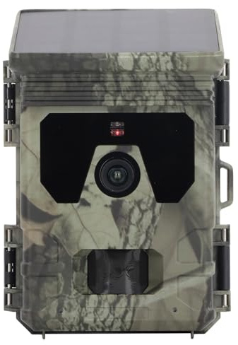 POENVFPO Solar Trail Camera, Videocamera da Gioco 4K 50MP con Visione Notturna e Grado di Protezione IP65, Attivazione Movimento per il Monitoraggio della Fauna Selvatica