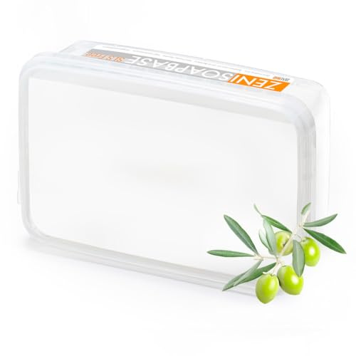 Base de jabón de glicerina blanca con aceite de oliva. Para hacer jabones artesanales