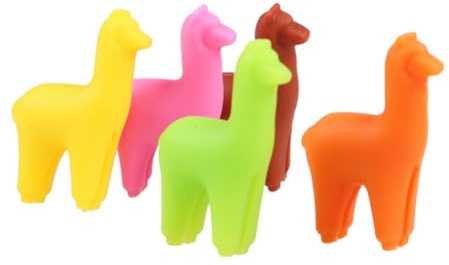Cabilock Marcatori 8 Pezzi in Silicone per Bicchieri a Forma di Alpaca Identificatori Creativi per Distinguere Rapidamente Proprio Drink per Bicchieri da Vino, per Feste e Famiglie