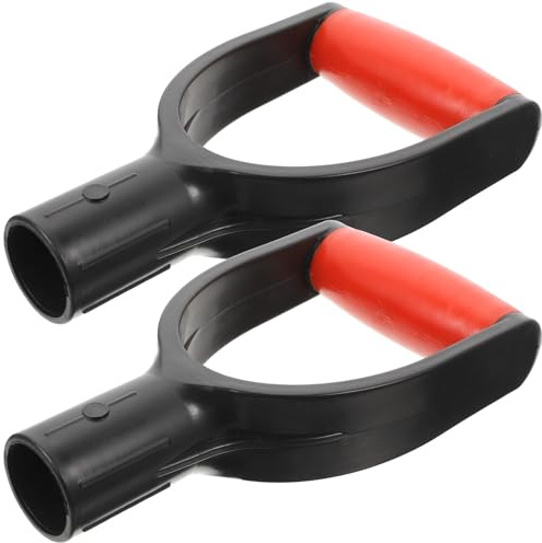 FOMIYES Manico per Pala da Giardino 2 Pezzi, Impugnatura Plastica Antiscivolo, Accessorio di Ricambio per Vanga e Forchetta, Manico Leggero e Resistente per Utensili Manuali Orto