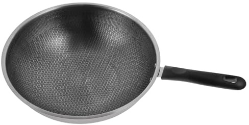 ELEOUTI Padella Antiaderente in Acciaio Inox con Fondo Nido d Ape Leggera e Manico Ergonomico Adatta Tutti i Piani Cottura Inclusi Induzione per Friggere Uova e Cucinare Quotidiano