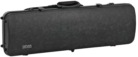 GEWA Violinkoffer Camouflage Carbon - Carbonschale - gepolsterte Schwebelagerung - digitales Hygrometer - abnehmbare Rucksackriemen - abnehmbare Notentasche - mit Seitengriff