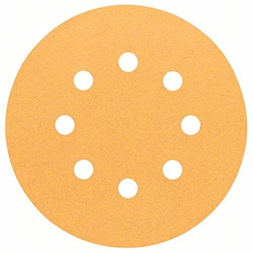 Bosch Professional Schleifblatt für Exzenterschleifer Holz und Farbe (50 Stück, Ø 125 mm, Körnung 80, C470), Blau