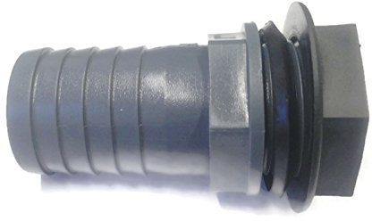 Water Butt Hose Connector 1/2 BSP x 20mm/3/4 Hose Barb With Rubber Washer And Nut