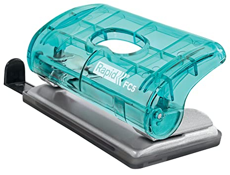 Rapid Esselte Rapid Mini-Locher mit 2-fach Lochung, 10 Blatt Kapazität, Kompakt, Für Zuhause/Büro/Schule, Zur Schreibtischorganisation, Colour'Breeze Serie, Blau, 5001332