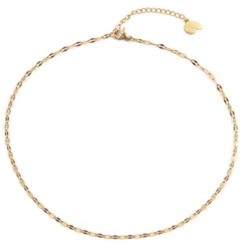 Happiness Boutique Damen Zarte Choker Kette in Gold - Rosegold, Silber | Filigrane Kette aus Edelstahl | Trendige Halskette