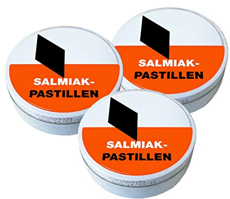 3x Salmiak - Pastillen EXTRA STARK - Erwachsenenlakritz (DDR)
