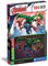 Clementoni - 27554 - Glowing Lights Collection - Marvel Avengers, puzzle glow in the dark - 104 Pieces - jigsaw puzzles for kids age 6 - Made in Italy, cartoon puzzles