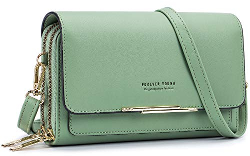 Roulens Klein Handy Umhängetasche,Damen Kleine Umhängetasche,PU Leder Crossbody Schultertasche Reisepass Handytasche mit Kartenschlitz Verstellbar Abnehmbar Schultergurt