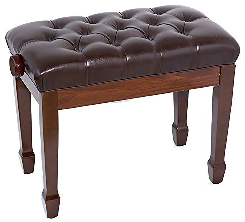 Klavierhocker Tastatur Sitzbank Doppel Klavier Hocker mit Bücherregal Lifting Piano Hocker Massivholz-Piano Hocker Gitarrentrommel Orgel (Walnut 80x35x45cm)