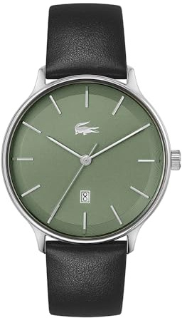 Lacoste Analog Quarzuhr für Herren Kollektion Club mit Grünes Lederarmband - 2011225